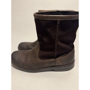UGG Forester Boots MEN US 11 Brown Leather Suede Sheepskin Waterproof